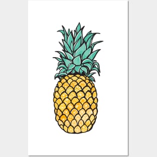 Yellow Mandala Pineapple Posters and Art